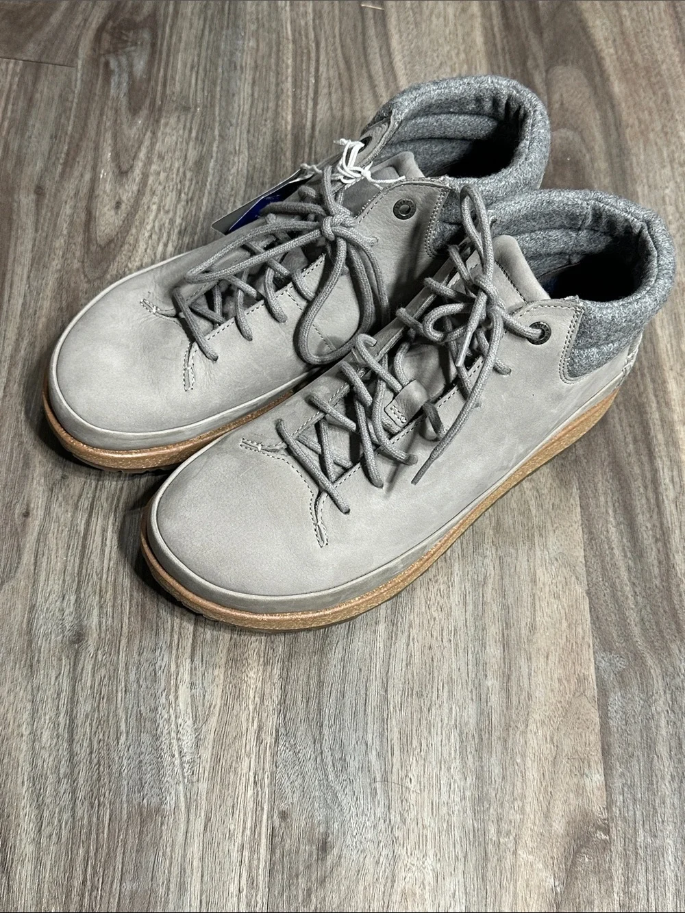 Birkenstock Honnef High Gray Boots EU 41 ,8/8.5 US NWT Leather Lace Up.